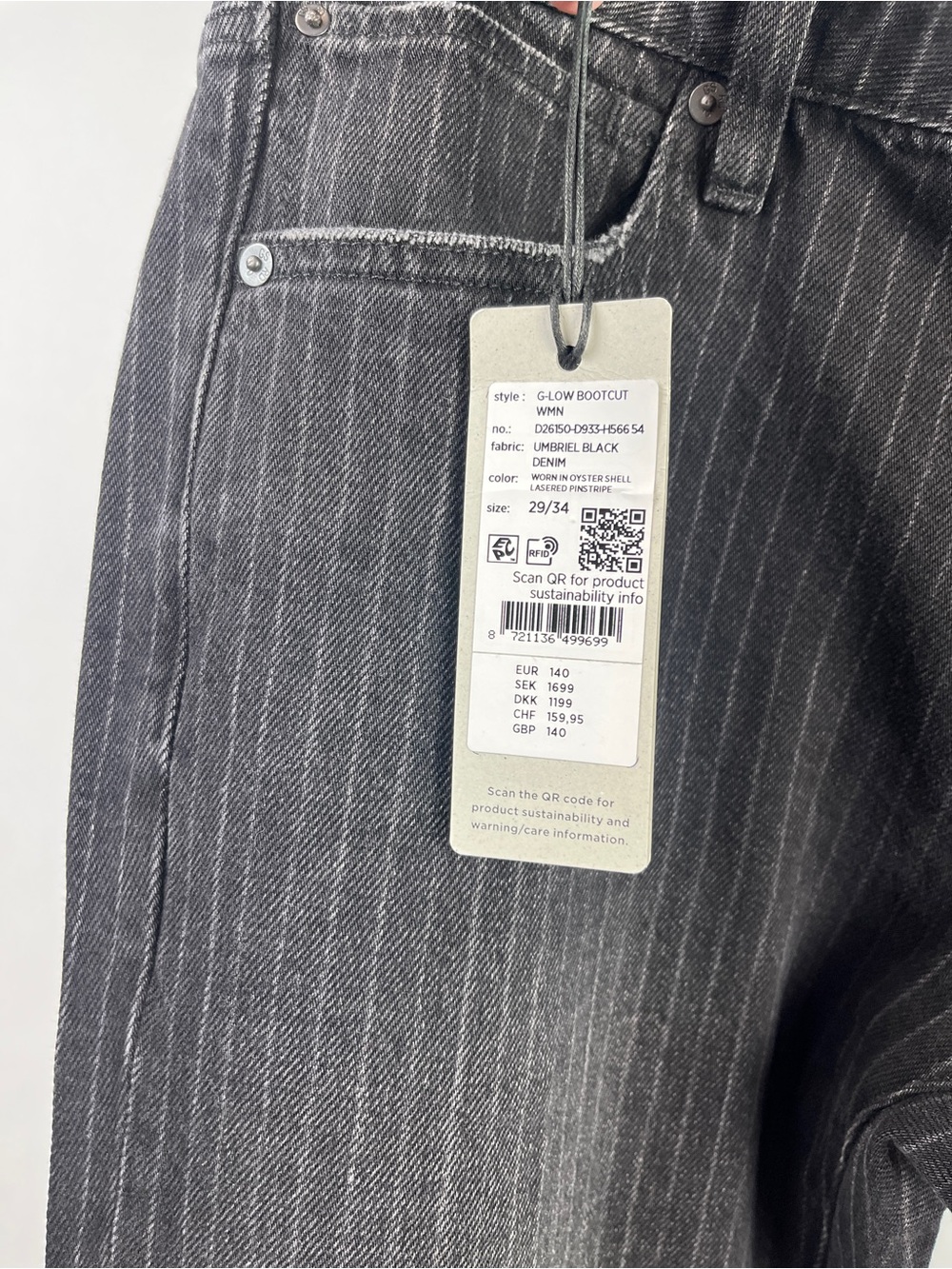 G-Star Bootcut Lasered Pinstripe Jeans - Picture 10 of 15